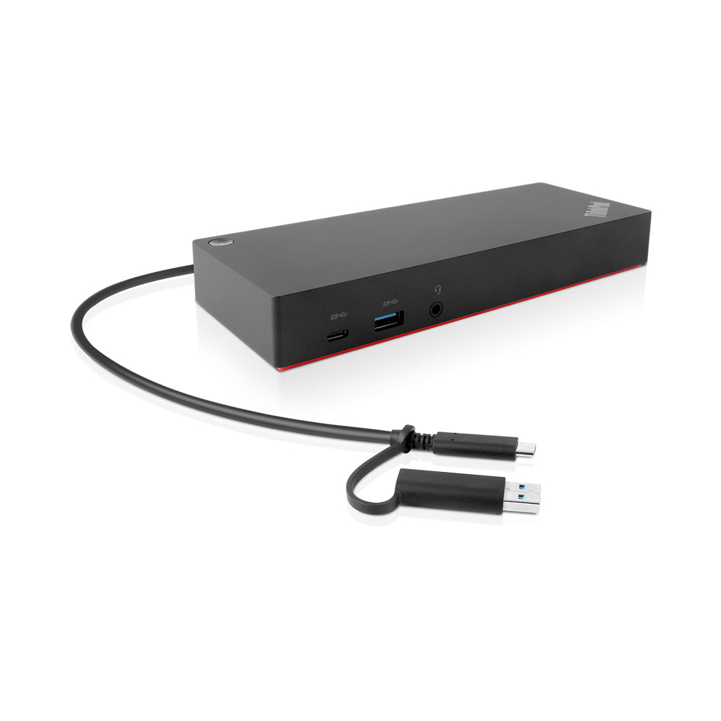 A Photo Of Lenovo ThinkPad Hybrid USB-C & USB-A Dock – Universal Dual 4K Docking Station with European Plug