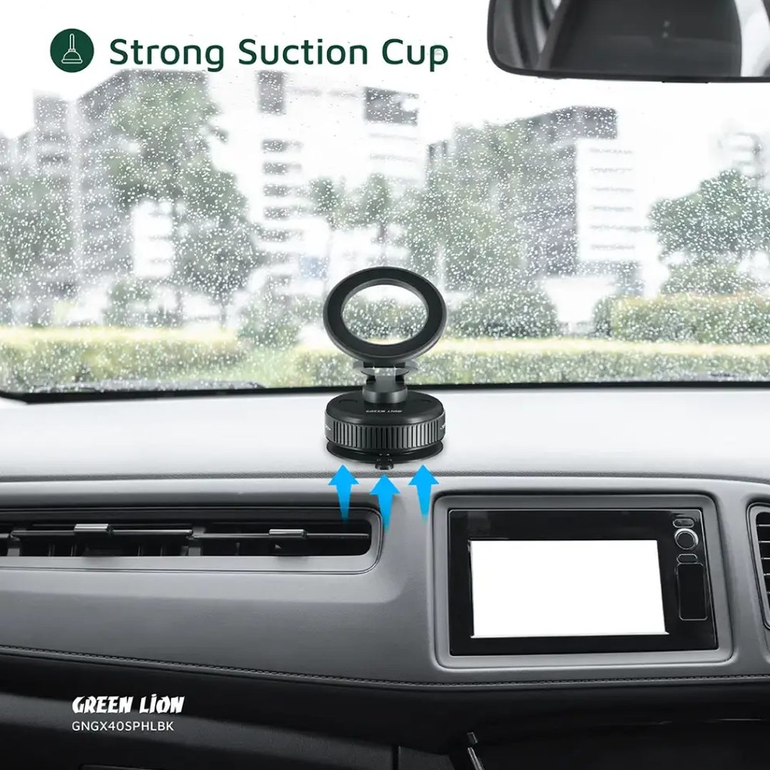 A Photo Of Green Lion GX-40 MagSafe Suction Phone Holder - Black