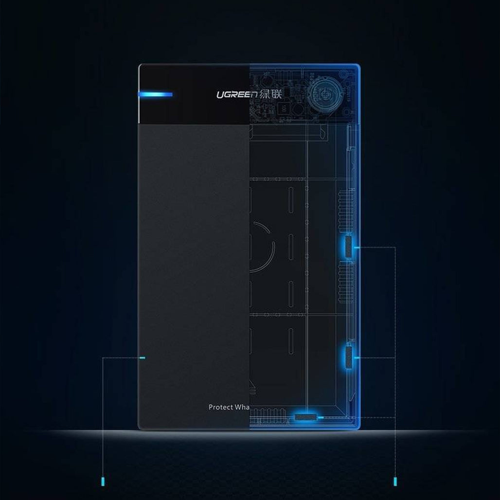 A Photo Of Ugreen 3.5'' SATA HDD Enclosure USB 3.0 – High-Speed External Hard Drive Case
