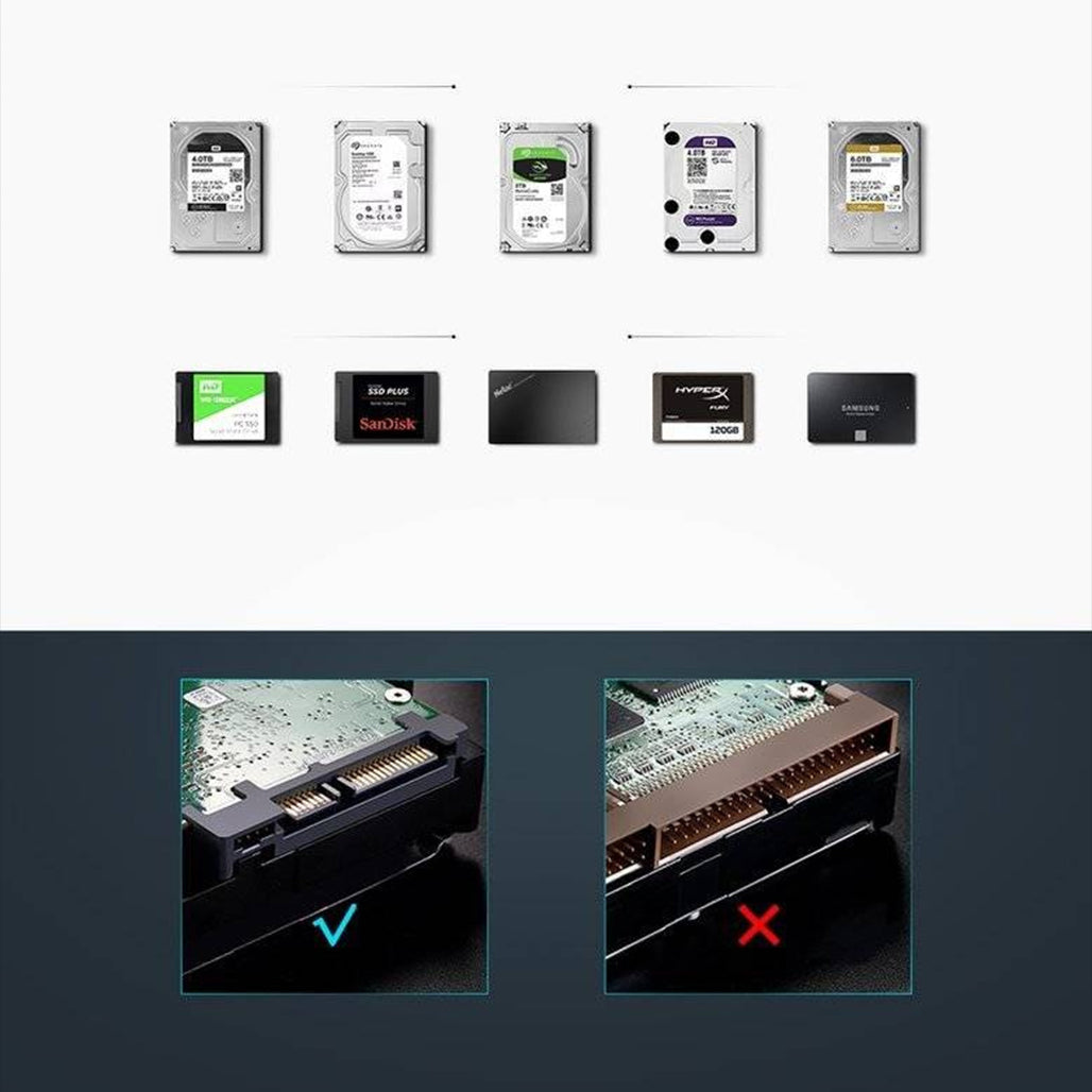 A Photo Of Ugreen 3.5'' SATA HDD Enclosure USB 3.0 – High-Speed External Hard Drive Case