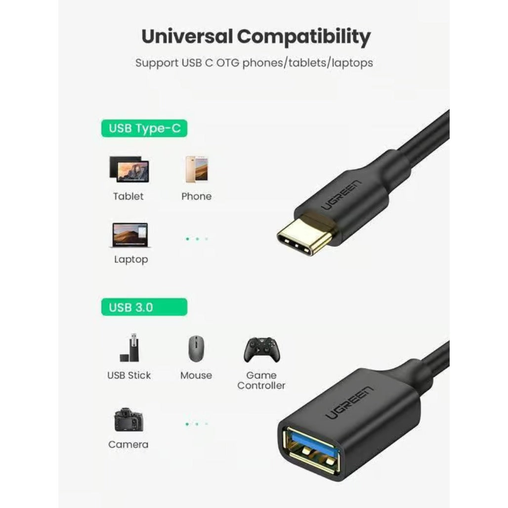 A Photo Of Ugreen 30701 USB C To USB 3.0 OTG Adapter