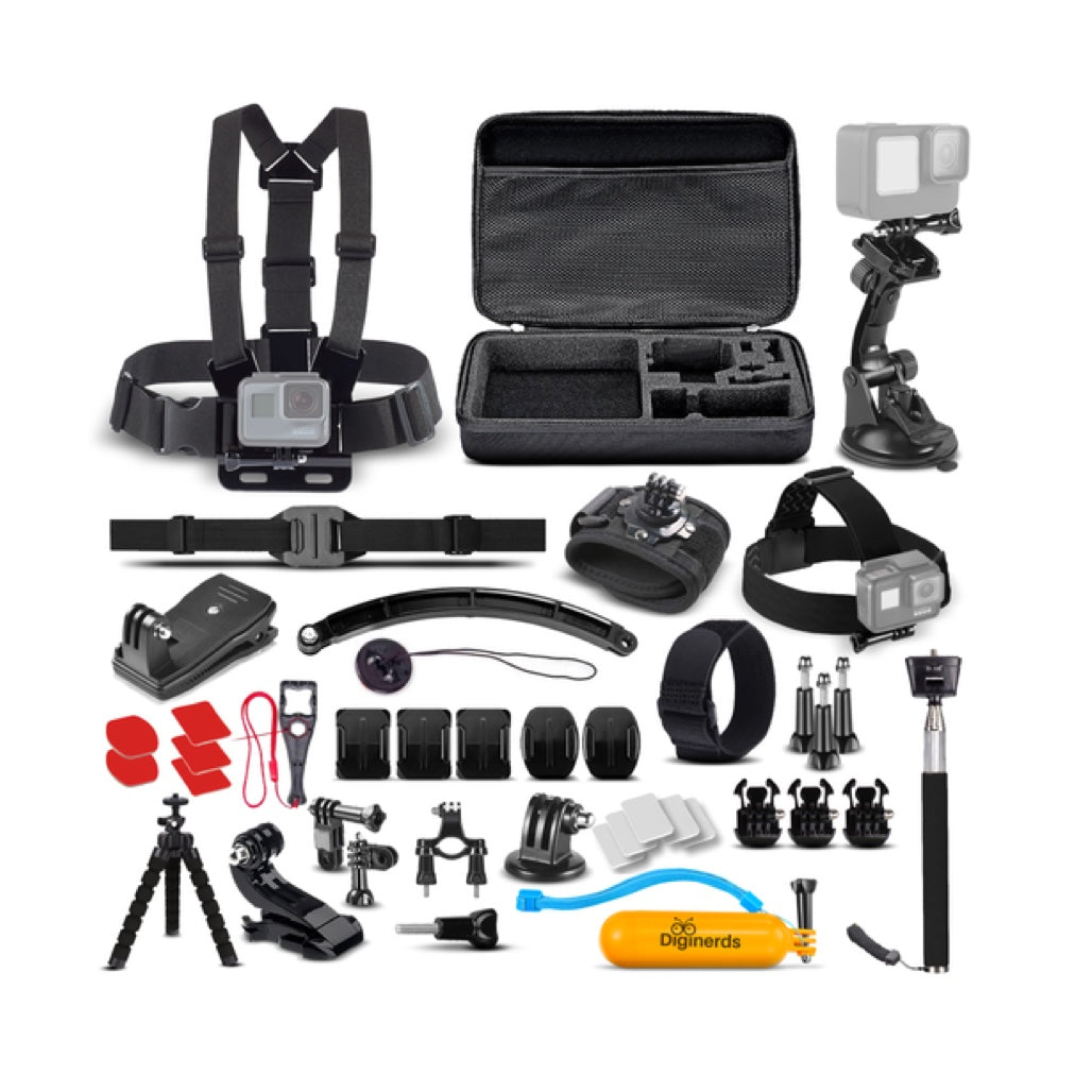 A Photo Of DigiNerds 50-in-1 Accessory Kit - Action Cameras Full Accessories Pack