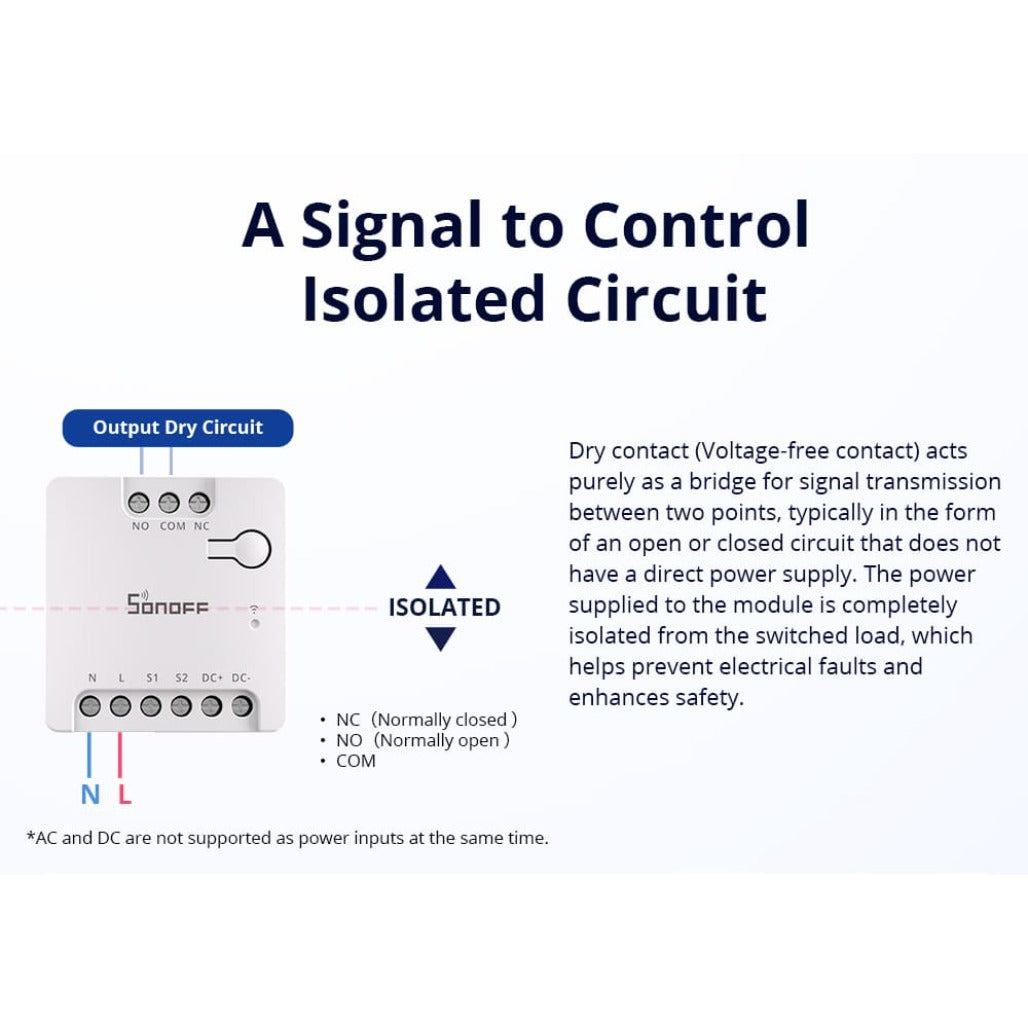 A Photo Of Sonoff MINI Dry Smart Switch - MINI-D