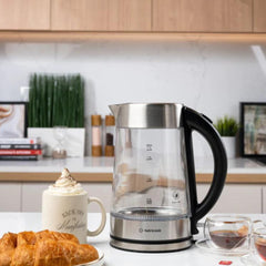A Photo Of Nutricook Electric Glass Kettle - 1.7L, Double-Wall, Heavy-Duty Design, Elite Durability - NC-GK100
