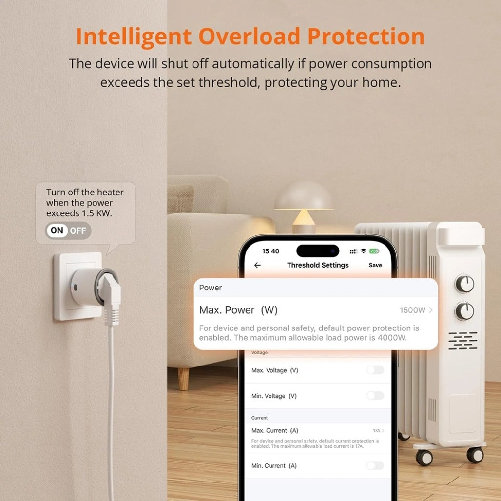 A Photo Of Sonoff Zigbee Smart Plug with Energy Monitoring - S60ZB