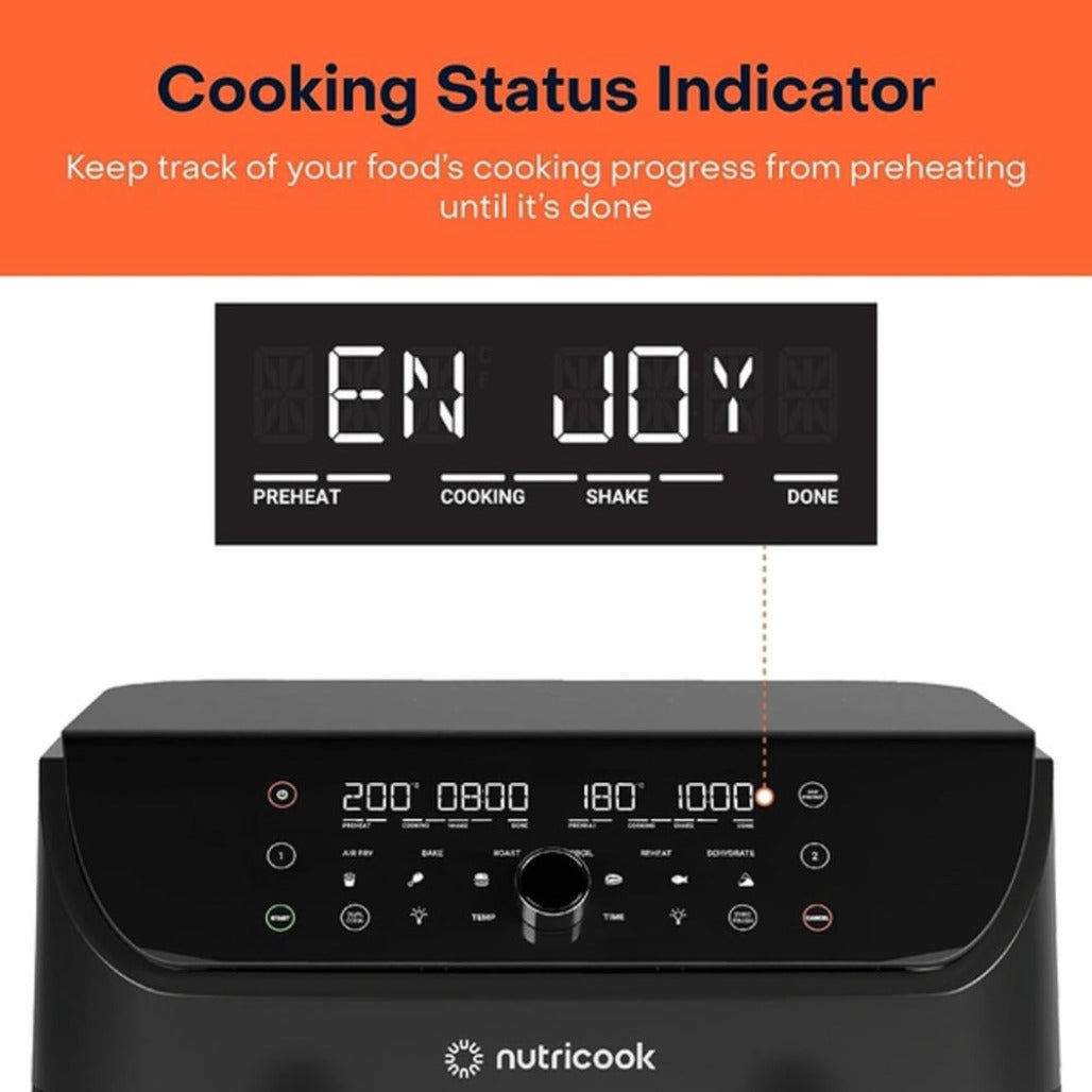 A Photo Of Nutricook Air Fryer Duo 2 Vision 8.5L - NC-AFD185V