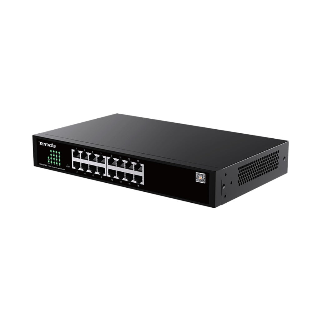 A Photo Of Tenda Switch 16 Ports Gigabit Teg2216D Cloud managed Rack