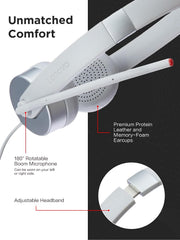 A Photo Of Lenovo 100 Stereo Analog Headset - Wired 3.5mm with 180° Rotatable Boom Microphone