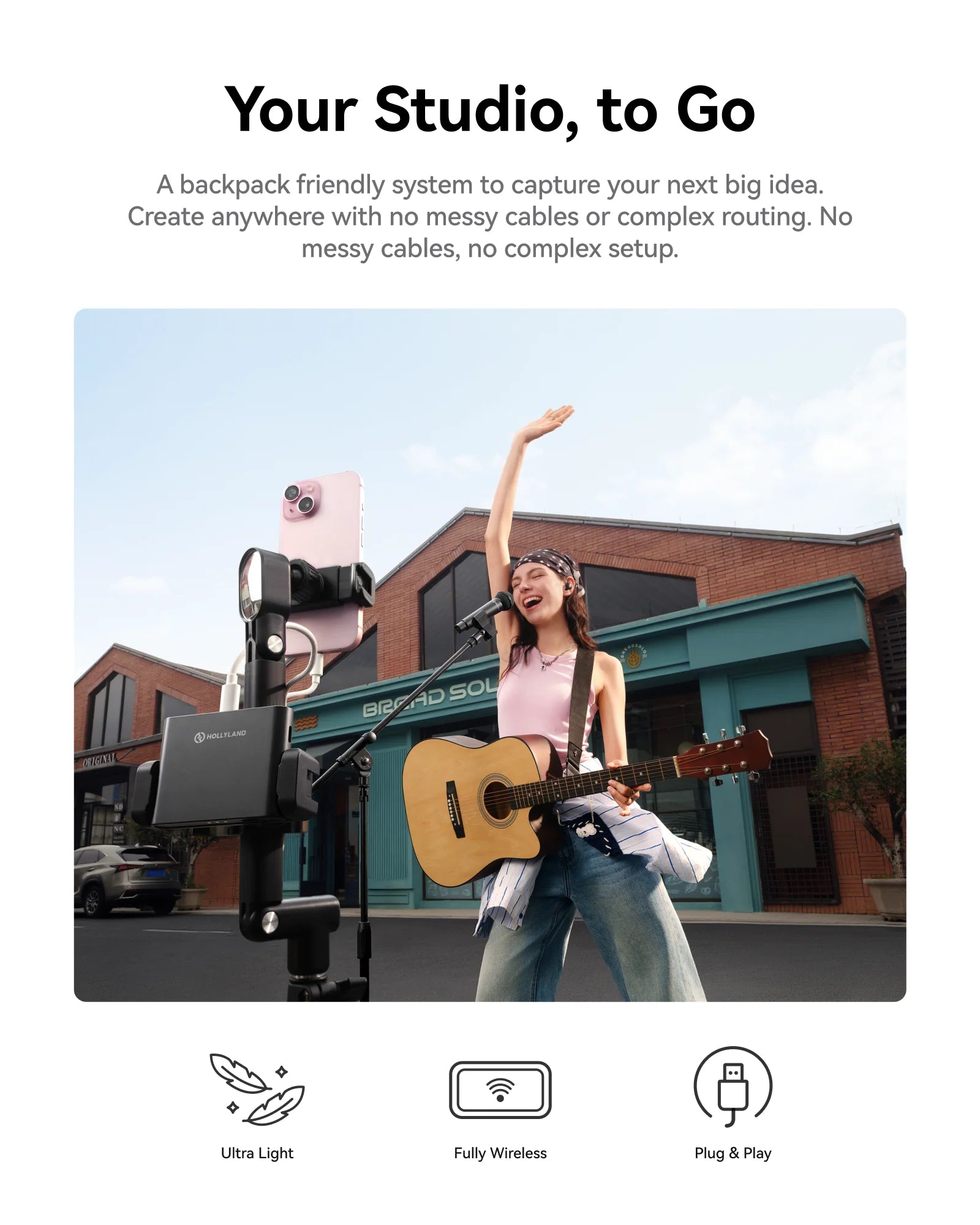 A Photo Of Hollyland Melo P1 - Combo Wireless Music Creation System