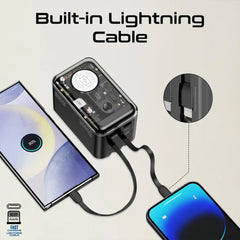 A Photo Of Promate 65W Multi-Device Charging Transparent Power Bank