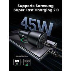 A Photo Of Ugreen 63W USB C Car Charger Adapter
