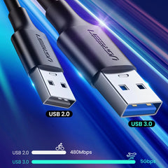 A Photo Of Ugreen 20881 USB-A 3.0 / USB-C 3A cable 0.5m - black