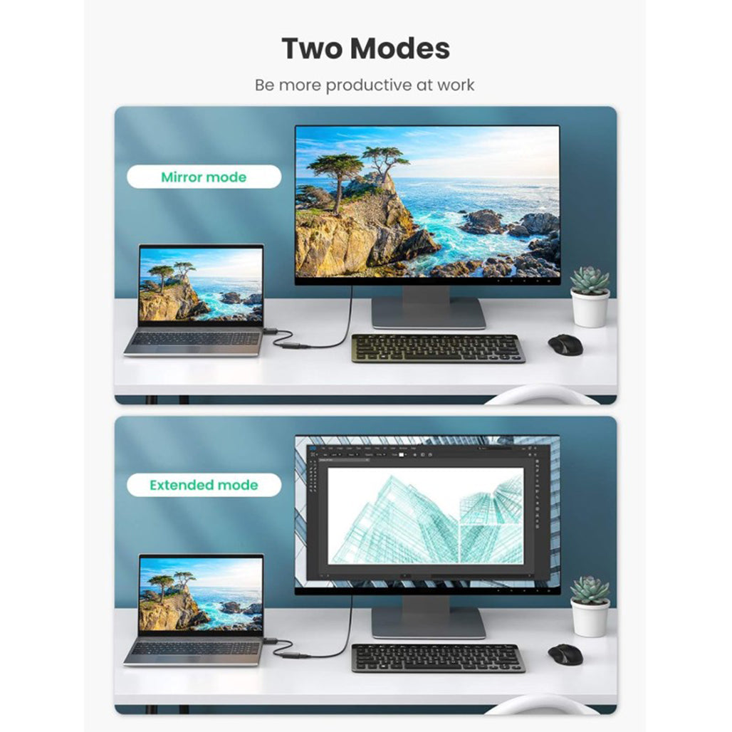 A Photo Of UGREEN 4K DisplayPort to HDMI Adapter – High-Resolution Video & Audio Converter