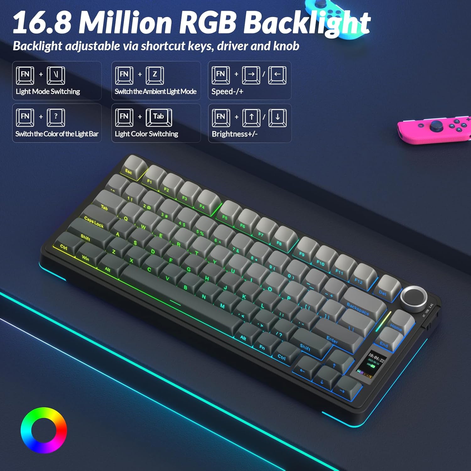 A Photo Of Aula S75 Pro - Wireless Mechanical Keyboard