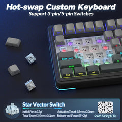A Photo Of Aula S75 Pro - Wireless Mechanical Keyboard