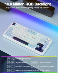 A Photo Of Aula F75 Max - Wireless Mechanical Keyboard - Reaper Switch