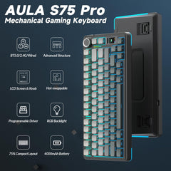 A Photo Of Aula S75 Pro - Wireless Mechanical Keyboard