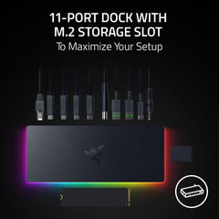 A Photo Of Razer Thunderbolt 5 Dock Chroma – 11-Port Thunderbolt 5 Docking Station