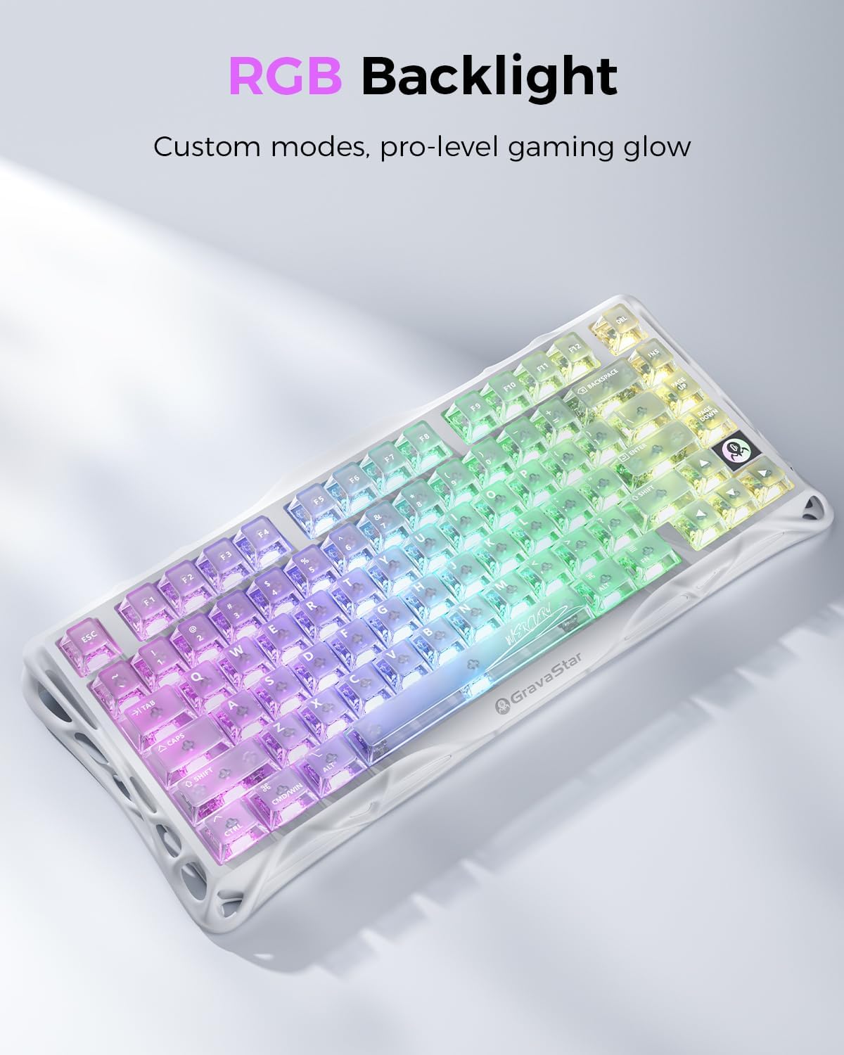 A Photo Of GravaStar Mercury K1 Lite - 75% Mechanical Gaming Keyboard - Linear Switches