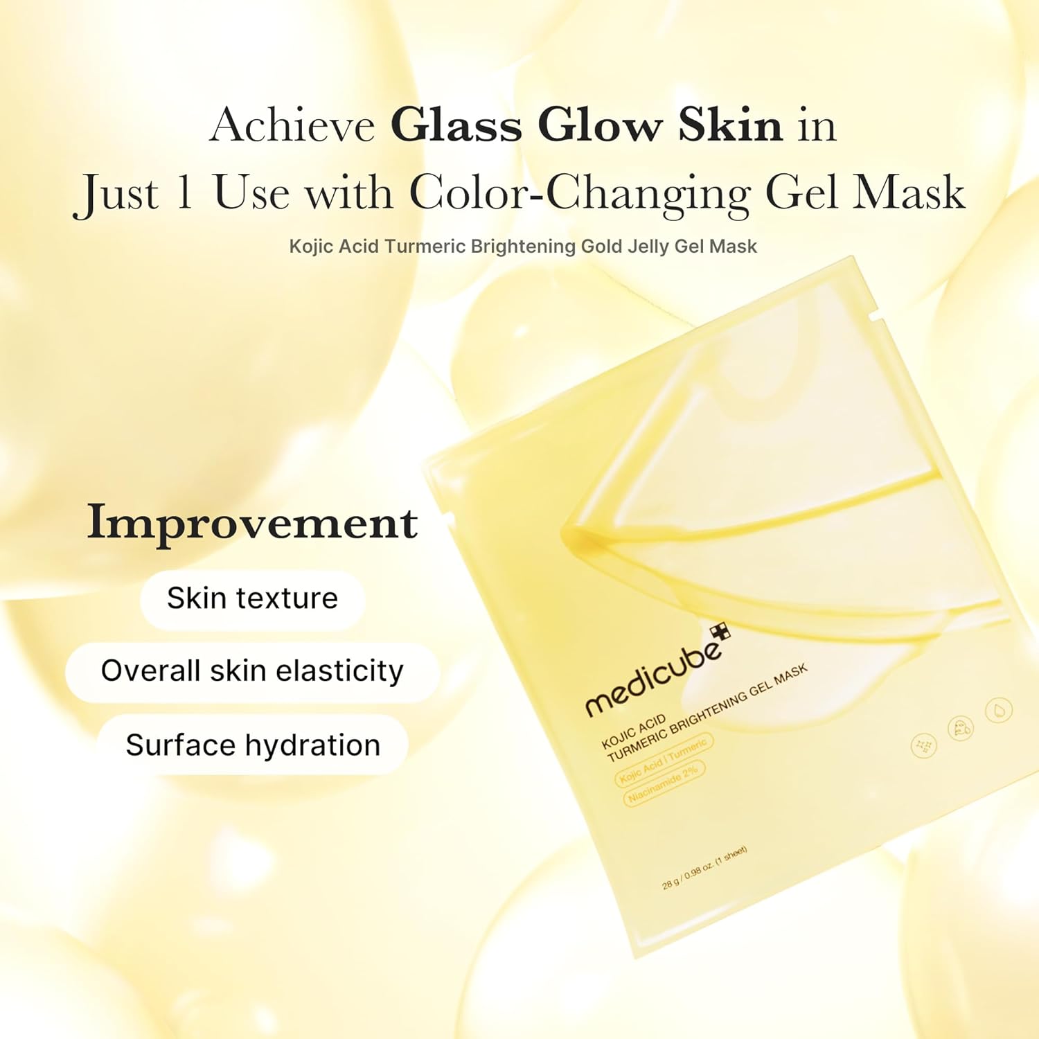 A Photo Of Medicube Kojic Acid Turmeric Gold Jelly Gel Mask