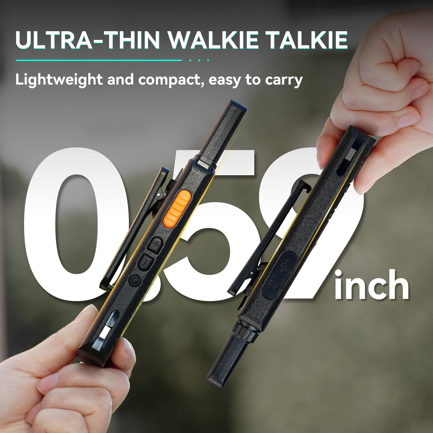 A Photo Of Retevis B3S - Ultra-Thin Portable FRS Handheld Radio with LCD Display
