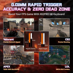 A Photo Of Attack Shark X82 Pro HE Wireless Gaming Keyboard