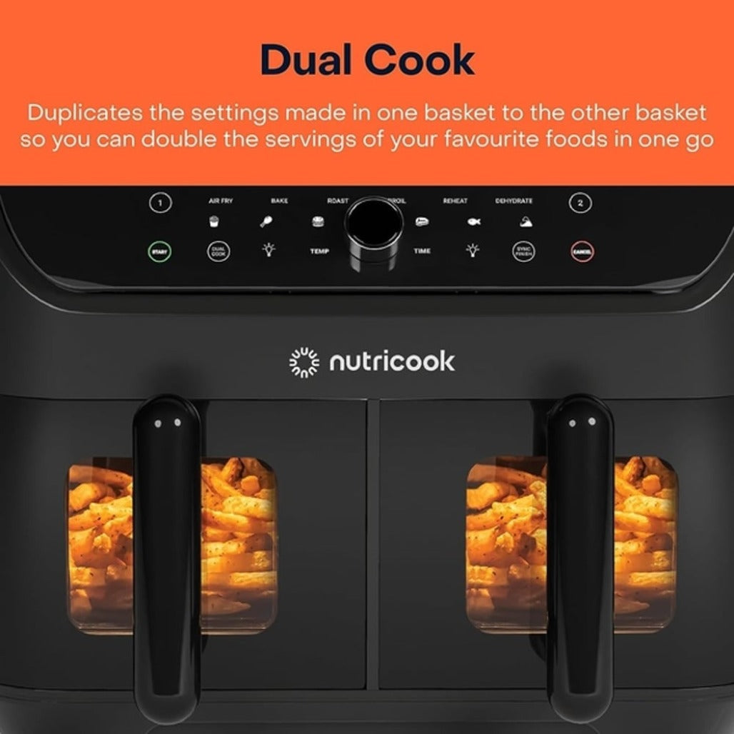 A Photo Of Nutricook Air Fryer Duo 2 Vision 8.5L - NC-AFD185V