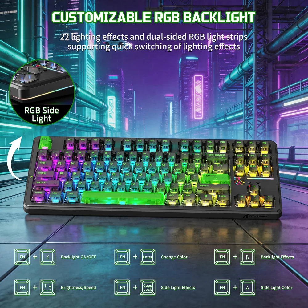 A Photo Of ATTACK SHARK X87 Ultra - Wireless Mechanical Keyboard