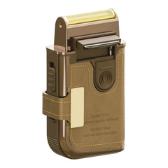 A Photo Of Porodo Clavis Multi-Functional Shaver Kit with Built-In Trimmer & Mirror - Brown
