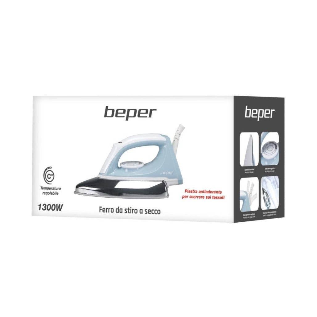 A Photo Of Beper Dry Iron 1300W, Non-Stick Soleplate - P204FER250