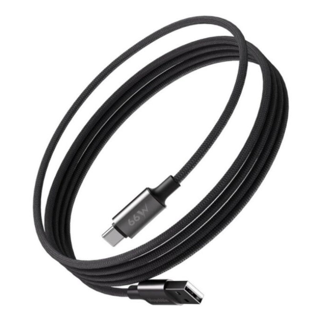 A Photo Of Blupebble PowerFlow PD 66W USB-A to USB-C Cable - 1.2m/3.9ft - BP-USBA2C1.2M66W-BK