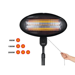 A Photo Of Beper Patio Quartz Heater With Floor Stand - BEP-P203PAN002