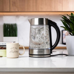 A Photo Of Nutricook Electric Glass Kettle - 1.7L, Double-Wall, Heavy-Duty Design, Elite Durability - NC-GK100
