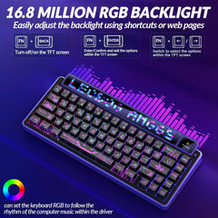 A Photo Of LEOBOG x AULA AMG 65 - Wireless Mechanical Keyboard - White