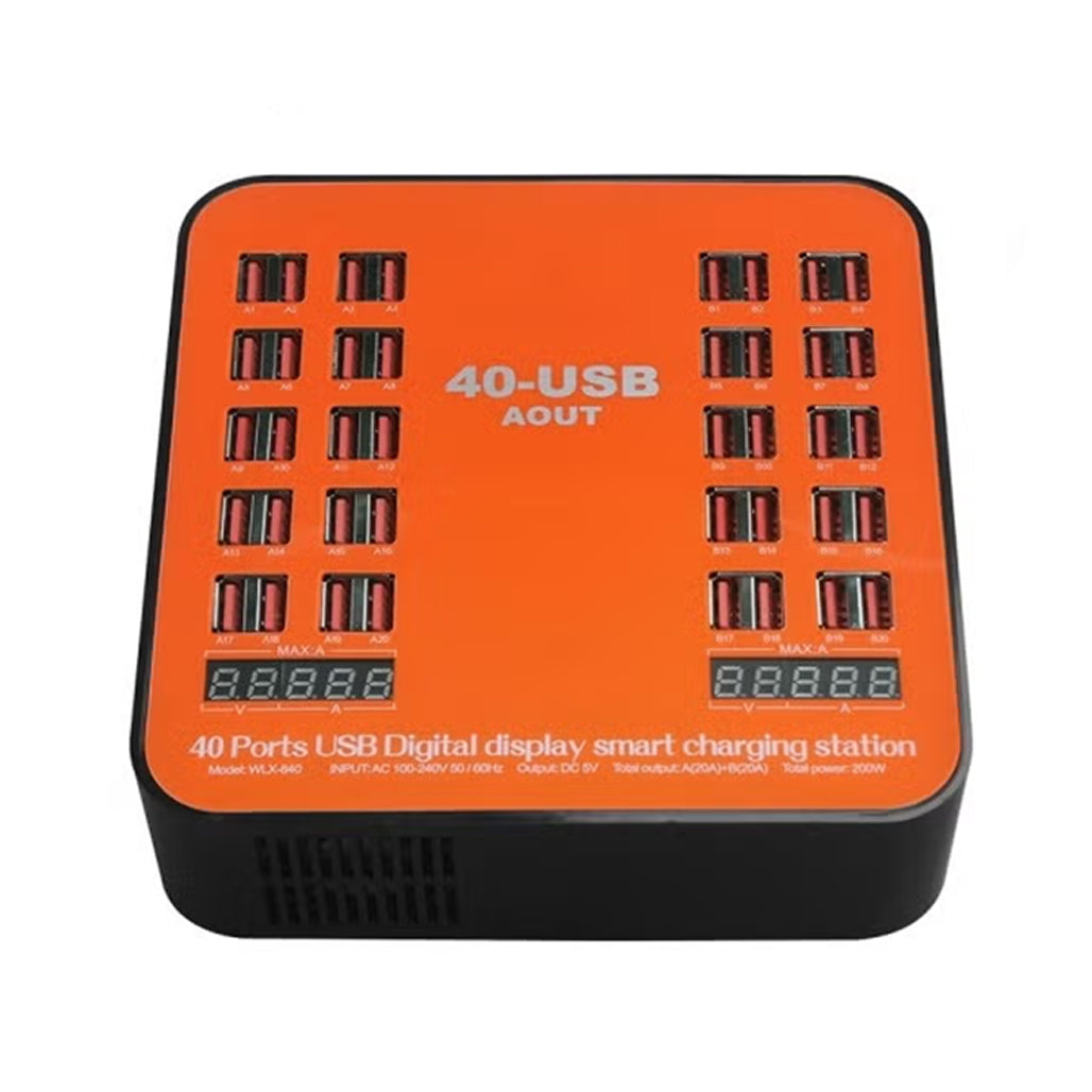 A Photo Of USB Charger 5V Digital Display Smart Charging Station 840 – 40 Ports