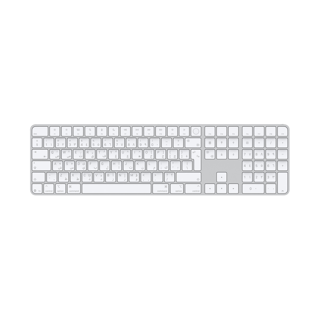 A Photo Of Apple Magic Keyboard with Touch ID and Numeric Keypad for Mac (USB-C) - Arabic - MXK73AB/A