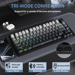 A Photo Of Attack Shark X820 Ultra 75% Tri-Mode Gasket Wireless Mechanical Gaming Keyboard