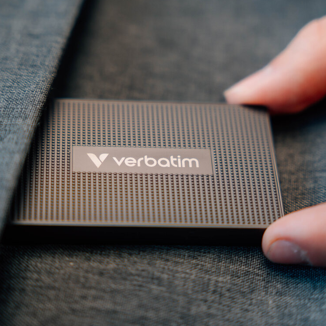 A Photo Of Verbatim Metal Mini SSD - Ultra-Fast USB-C 3.2 Gen 2x2 Storage