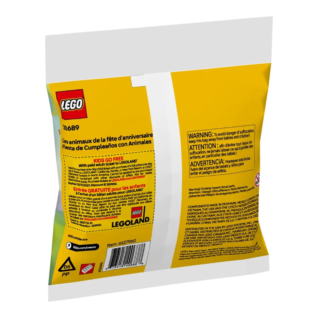 A Photo Of LEGO Birthday Party Animals 60 Pieces - 30689