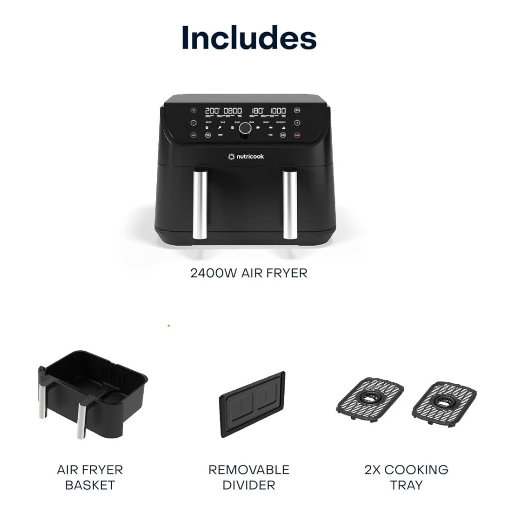 A Photo Of Nutricook Air Fryer Duo 2 Flexzone 8.5L - NC-AFD285