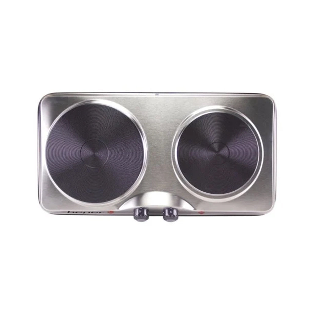 A Photo Of Beper Dual Electric Hot Plate 2500W- 2 Cast Iron Plates Model 90.825
