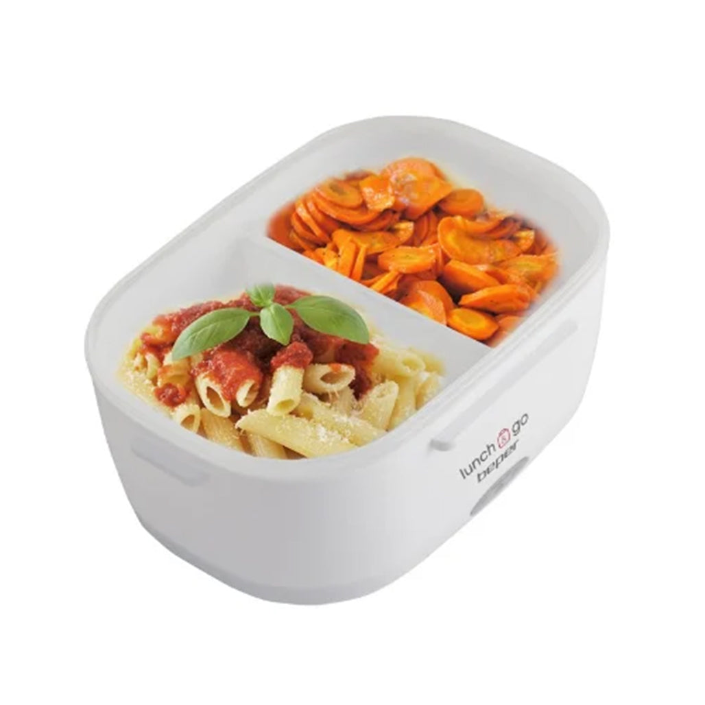 A Photo Of Beper Electric Lunch Box Food Warmer 1L -with 450ml Box & Spoon, Model 90.920