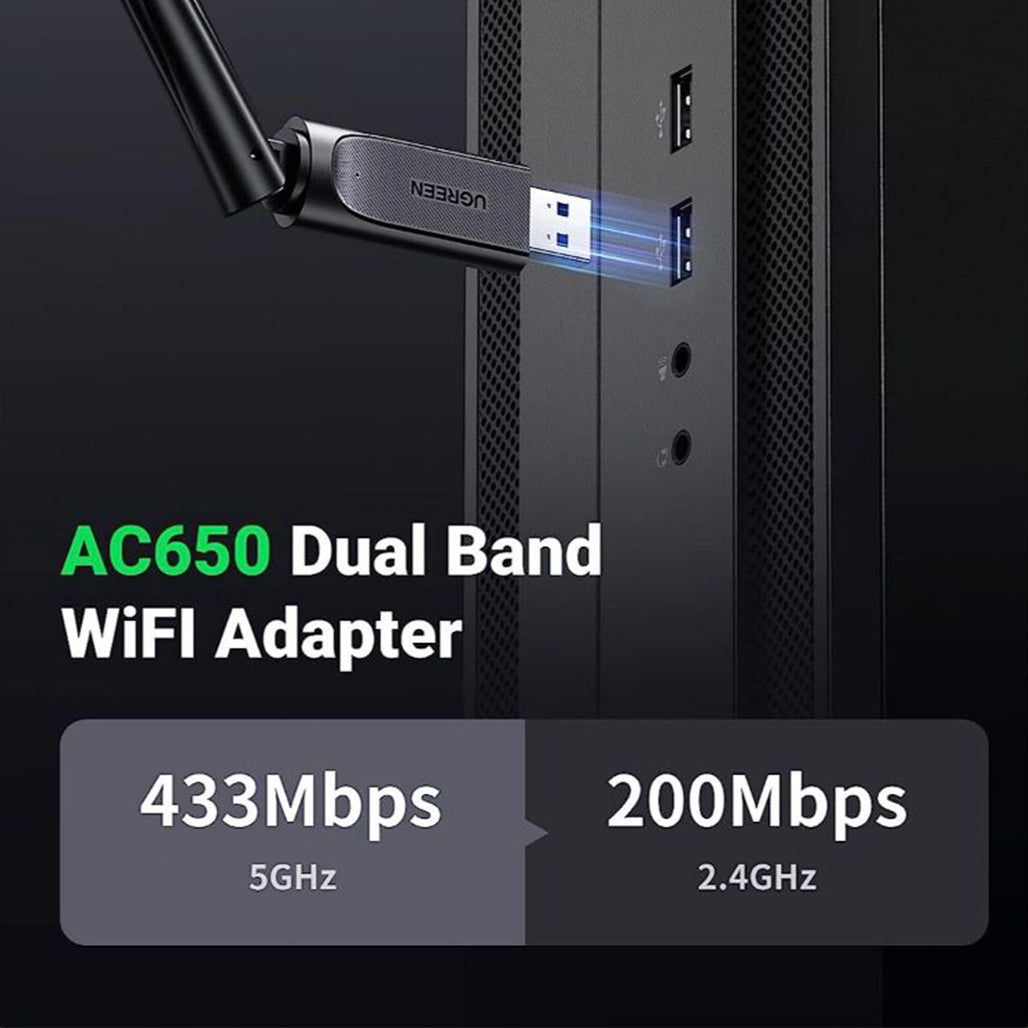 A Photo Of UGreen AC650 - Dual Band USB WiFi Adapter