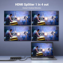 UGREEN 4K HDMI Splitter 1 In 4 Out | HDMI 2.0 Splitter with 4 Ports for TVs, Monitors, and Gaming Consoles