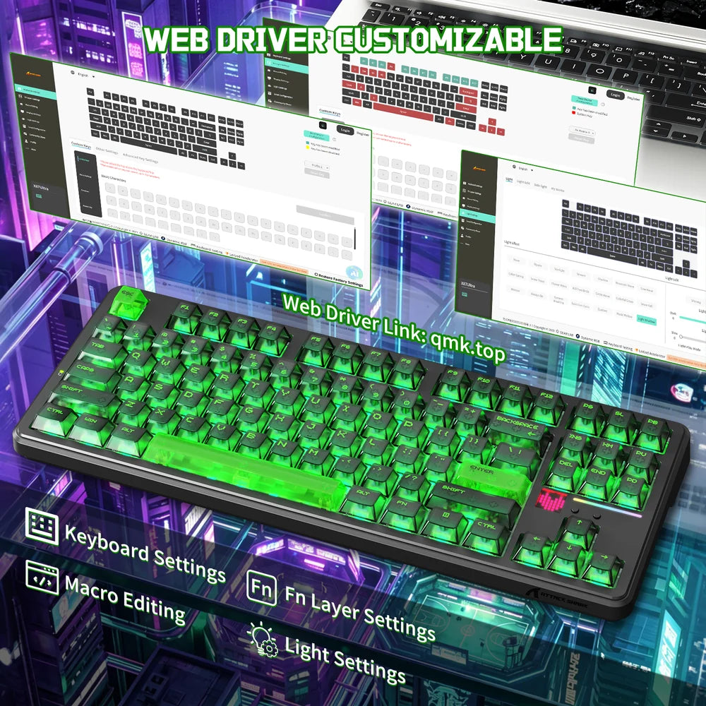 A Photo Of ATTACK SHARK X87 Ultra - Wireless Mechanical Keyboard