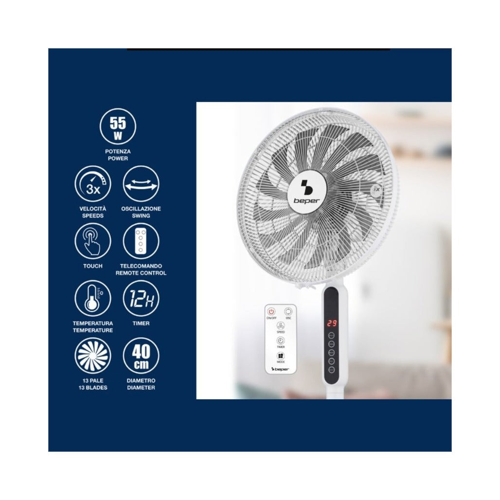 A Photo Of Beper 3IN1 -13 Blades Stand Fan - P206VEN151