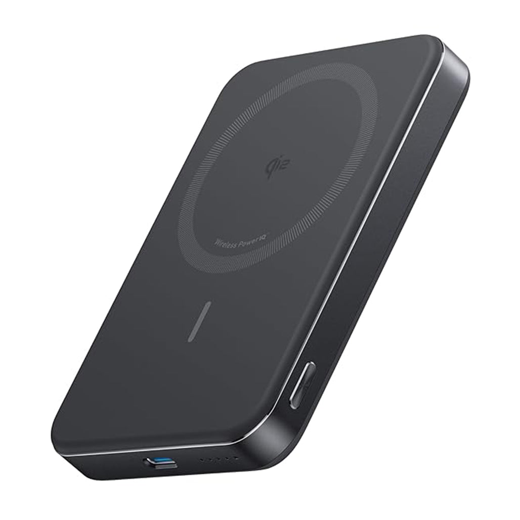A Photo Of Anker MagGo Ultra-Slim 10000mAh Qi2 Certified 15W Power Bank - Wireless Charging for iPhone and More