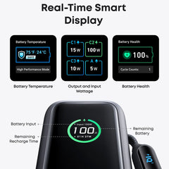 A Photo Of Anker Power Bank 25000mAh 165W Ultra-Fast Portable Charger with Retractable USB C Cables (Model A1695) - Dual Laptop Charging, 4 Device Support