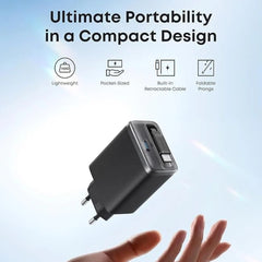 A Photo Of Anker Nano Charger 35W with Built-In Retractable USB-C Cable