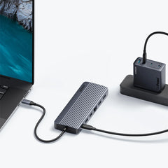 A Photo Of Anker USB-C Hub 14-in-1 Triple Display Docking Station